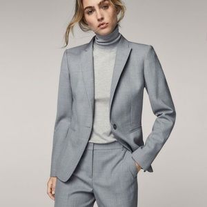 Massimo Dutti gray suit blazer